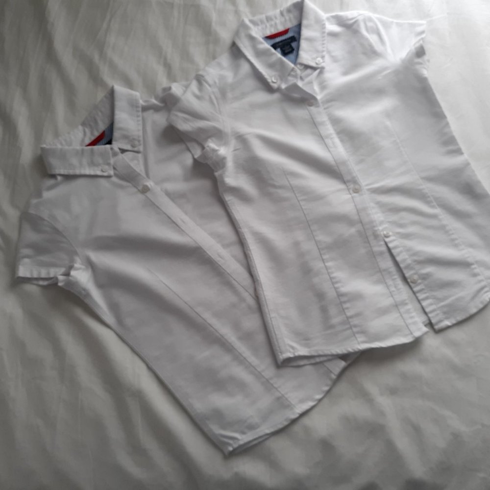 Tommy Hilfiger White Button Down Short Sleeve Shirt